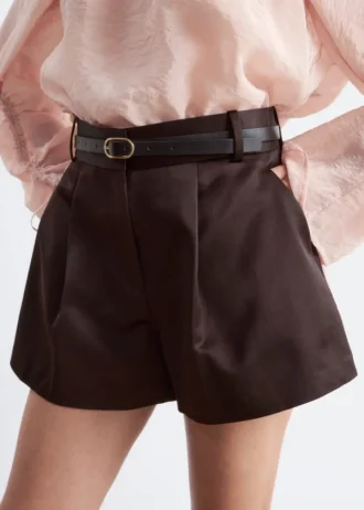 A-Linien-Satin-Shorts