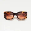 Acetat-Sonnenbrille mit rechteckigem Rahmen Acetat-Sonnenbrille mit rechteckigem Rahmen