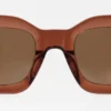 Acetat-Sonnenbrille mit rechteckigem Rahmen Acetat-Sonnenbrille mit rechteckigem Rahmen