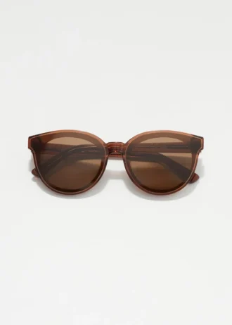 Acetat-Sonnenbrille mit rundem Rahmen