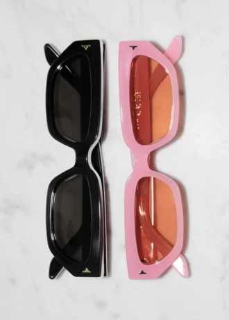 Acetat-Sonnenbrille mit schmalem Rahmen
