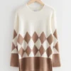 Argyle-Strickpullover Argyle-Strickpullover