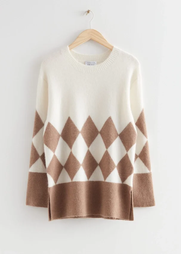 Argyle-Strickpullover Argyle-Strickpullover