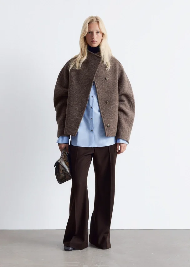 Asymmetrische Wolljacke Asymmetrische Wolljacke