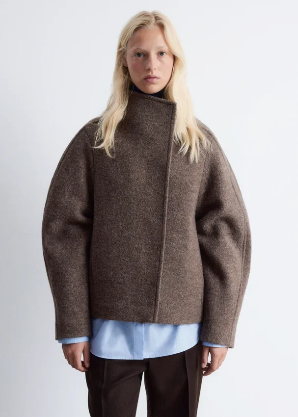 Asymmetrische Wolljacke Asymmetrische Wolljacke