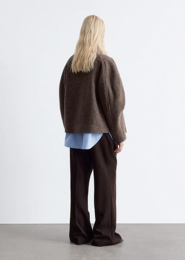 Asymmetrische Wolljacke Asymmetrische Wolljacke