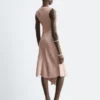 Asymmetrisches Midikleid aus Satin