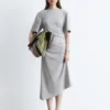 Asymmetrisches Midikleid aus T-Shirt-Material