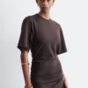 Asymmetrisches Midikleid aus T-Shirt-Material