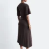 Asymmetrisches Midikleid aus T-Shirt-Material