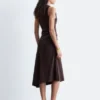Asymmetrisches Midikleid mit Rüschen