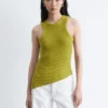Asymmetrisches Tanktop aus Rippenstrick Asymmetrisches Tanktop aus Rippenstrick