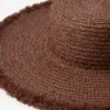 Ausgefranster Raffia-Strohhut Ausgefranster Raffia-Strohhut