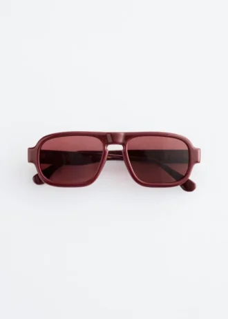 Aviator-Sonnenbrille mit quadratischem Rahmen
