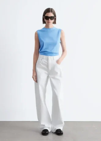 Barrel-Jeans mit weitem Bein