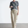 Barrel-Jeans mit weitem Bein Barrel-Jeans mit weitem Bein