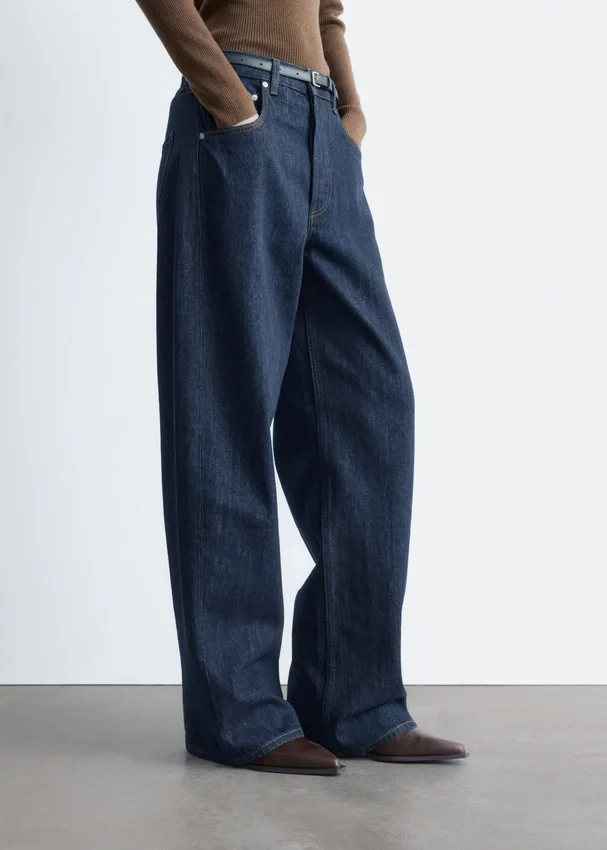 Barrel-Jeans mit weitem Bein Barrel-Jeans mit weitem Bein