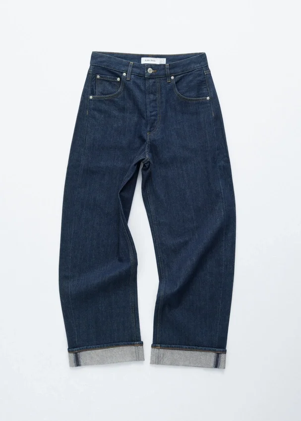 Barrel-Jeans mit weitem Bein Barrel-Jeans mit weitem Bein