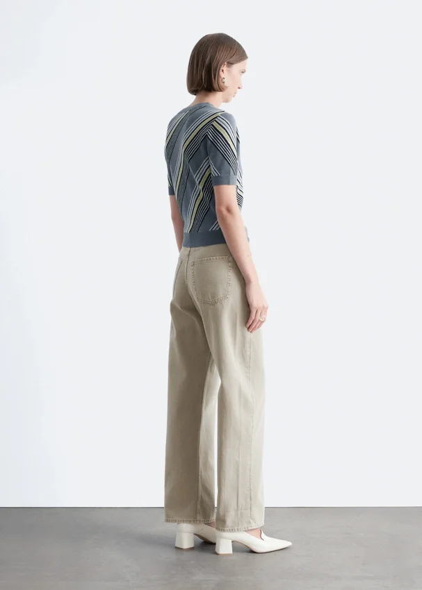Barrel-Jeans mit weitem Bein Barrel-Jeans mit weitem Bein