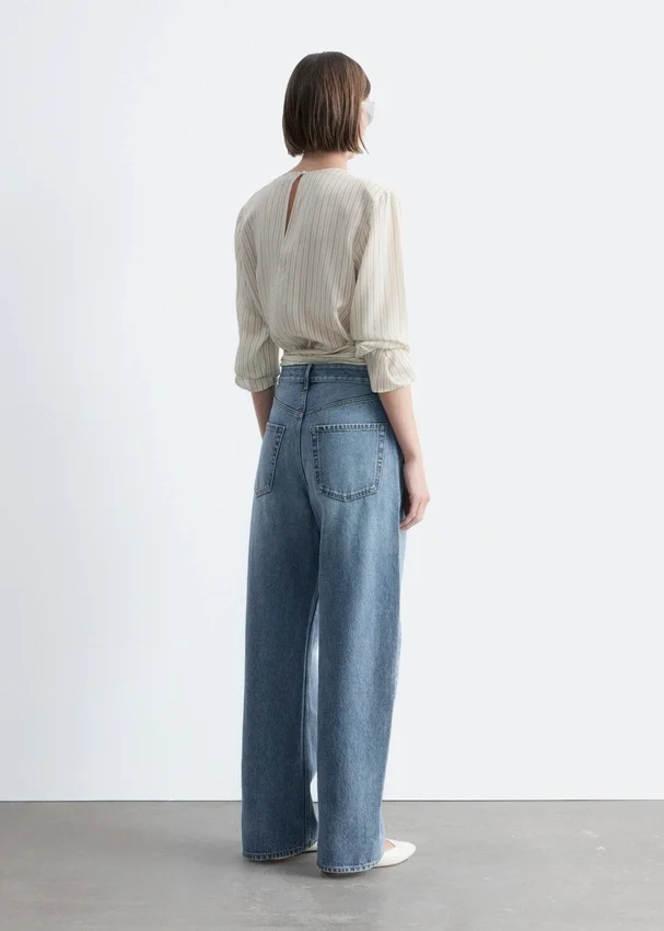 Barrel-Jeans mit weitem Bein Barrel-Jeans mit weitem Bein