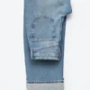 Barrel-Jeans mit weitem Bein Barrel-Jeans mit weitem Bein
