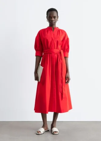 Baumwoll-Maxikleid