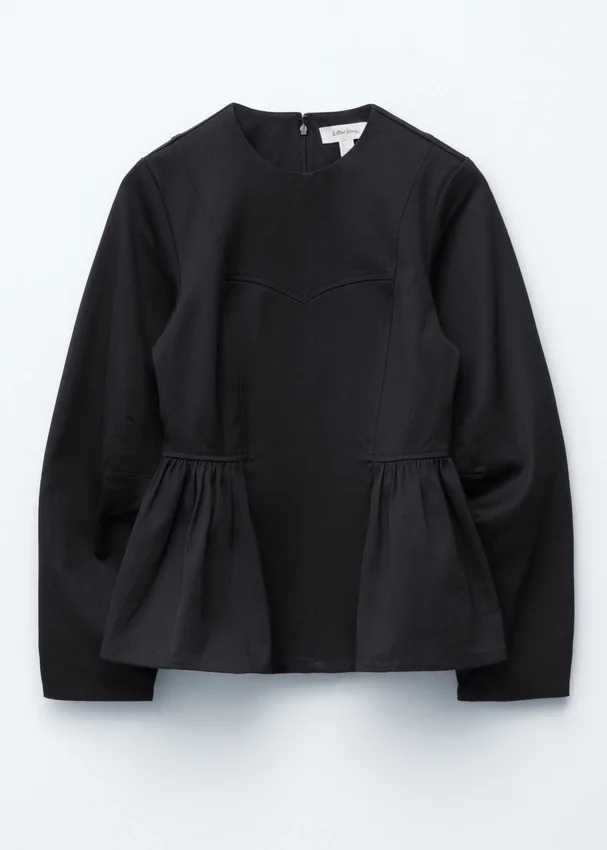 Baumwoll-Peplum-Oberteil Baumwoll-Peplum-Oberteil