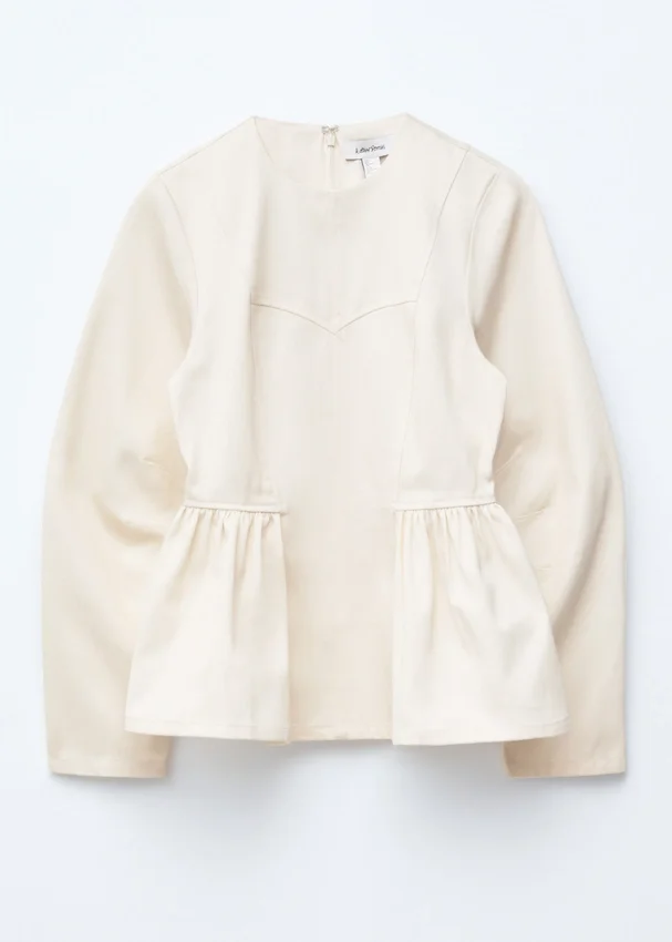 Baumwoll-Peplum-Oberteil Baumwoll-Peplum-Oberteil