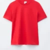 Baumwoll-T-Shirt mit Rundhalsausschnitt