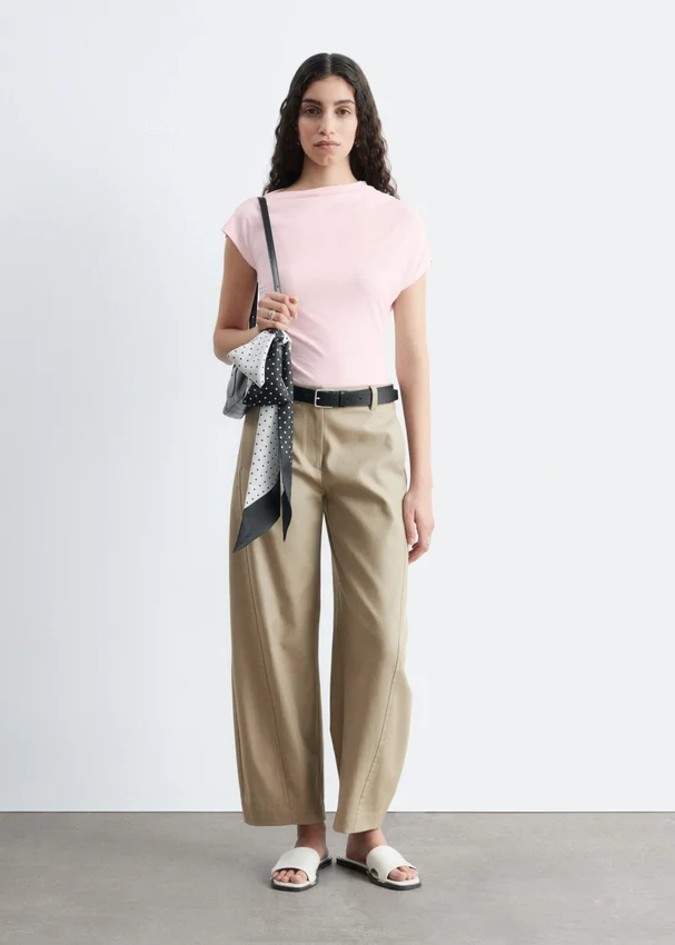 Baumwoll-Twill-Hose mit geradem Bein Baumwoll-Twill-Hose mit geradem Bein