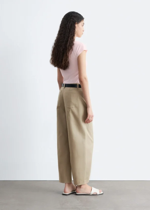 Baumwoll-Twill-Hose mit geradem Bein Baumwoll-Twill-Hose mit geradem Bein