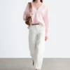 Baumwoll-Twill-Hose mit geradem Bein Baumwoll-Twill-Hose mit geradem Bein