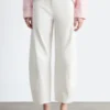 Baumwoll-Twill-Hose mit geradem Bein Baumwoll-Twill-Hose mit geradem Bein