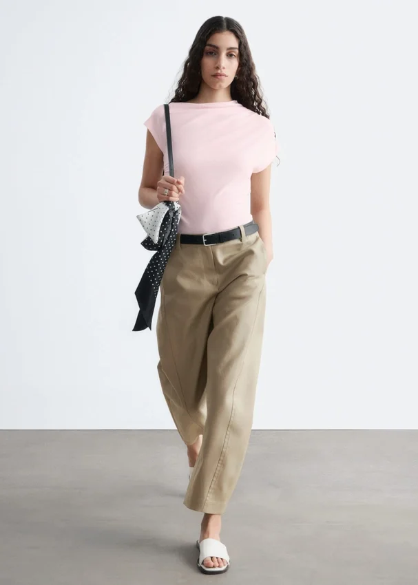 Baumwoll-Twill-Hose mit geradem Bein Baumwoll-Twill-Hose mit geradem Bein