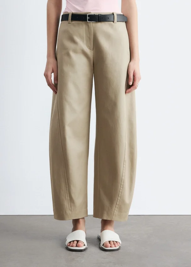 Baumwoll-Twill-Hose mit geradem Bein Baumwoll-Twill-Hose mit geradem Bein
