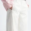 Baumwoll-Twill-Hose mit geradem Bein Baumwoll-Twill-Hose mit geradem Bein