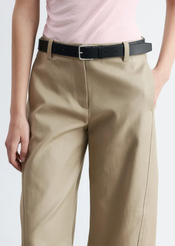 Baumwoll-Twill-Hose mit geradem Bein Baumwoll-Twill-Hose mit geradem Bein