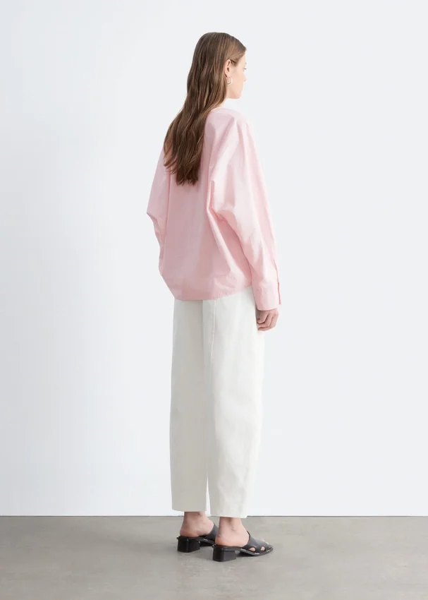 Baumwoll-Twill-Hose mit geradem Bein Baumwoll-Twill-Hose mit geradem Bein