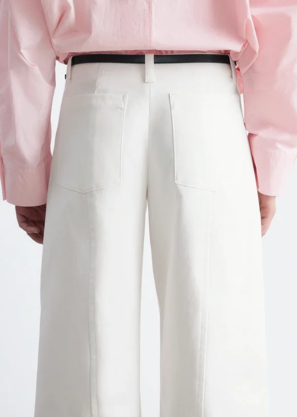 Baumwoll-Twill-Hose mit geradem Bein Baumwoll-Twill-Hose mit geradem Bein