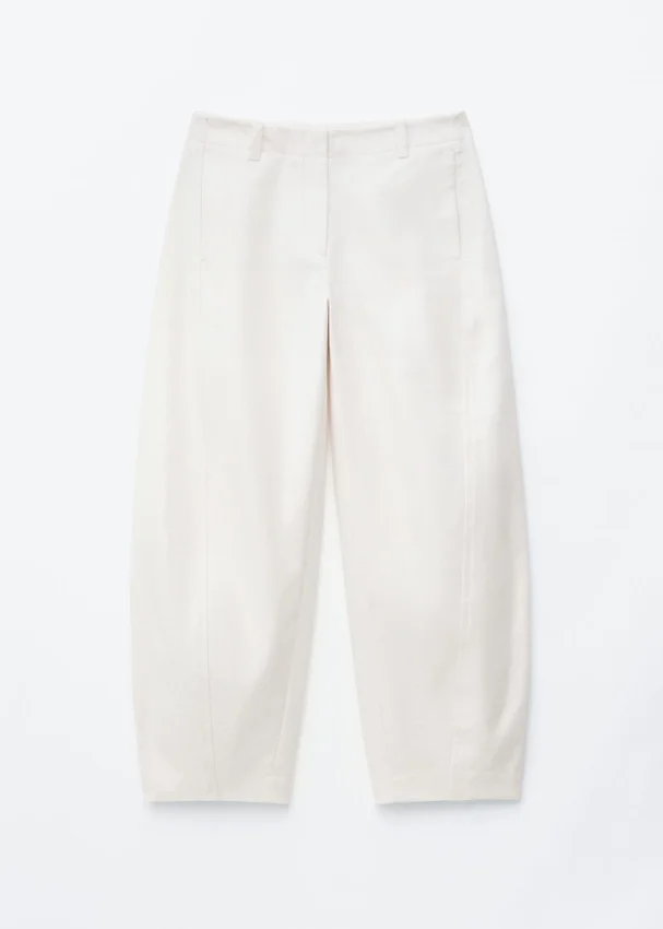 Baumwoll-Twill-Hose mit geradem Bein Baumwoll-Twill-Hose mit geradem Bein
