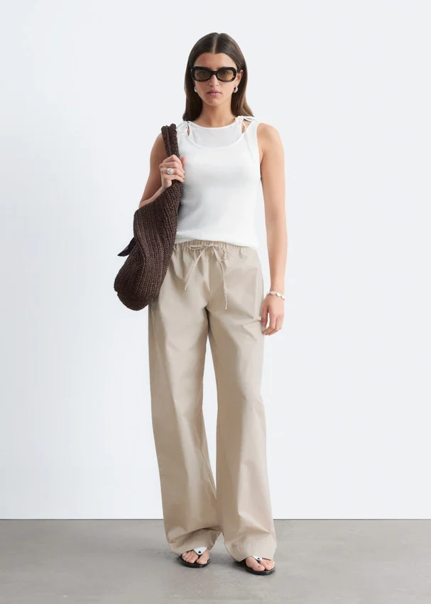 Baumwoll-Twill-Hose mit Kordelzug Baumwoll-Twill-Hose mit Kordelzug