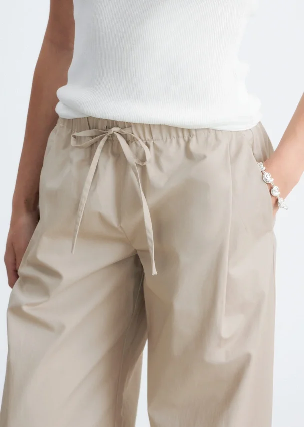 Baumwoll-Twill-Hose mit Kordelzug Baumwoll-Twill-Hose mit Kordelzug