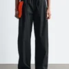 Baumwoll-Twill-Hose mit Kordelzug