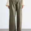 Baumwollhose mit Bundfalten Baumwollhose mit Bundfalten