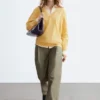 Baumwollhose mit Bundfalten Baumwollhose mit Bundfalten