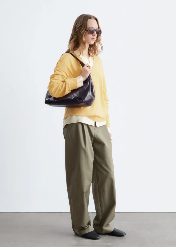 Baumwollhose mit Bundfalten Baumwollhose mit Bundfalten