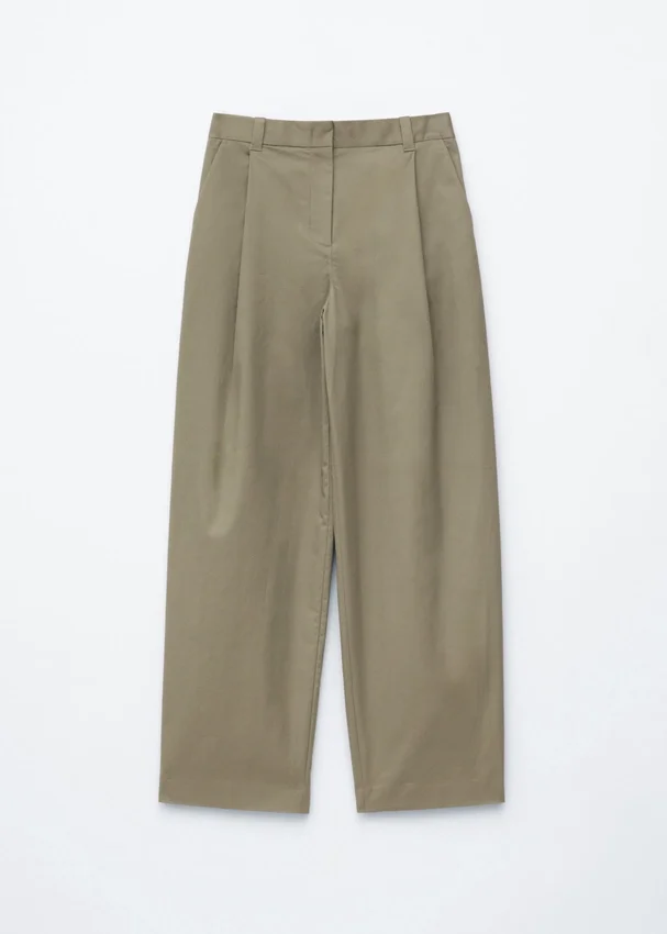 Baumwollhose mit Bundfalten Baumwollhose mit Bundfalten
