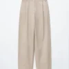 Baumwollhose mit Bundfalten Baumwollhose mit Bundfalten