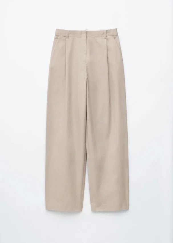 Baumwollhose mit Bundfalten Baumwollhose mit Bundfalten