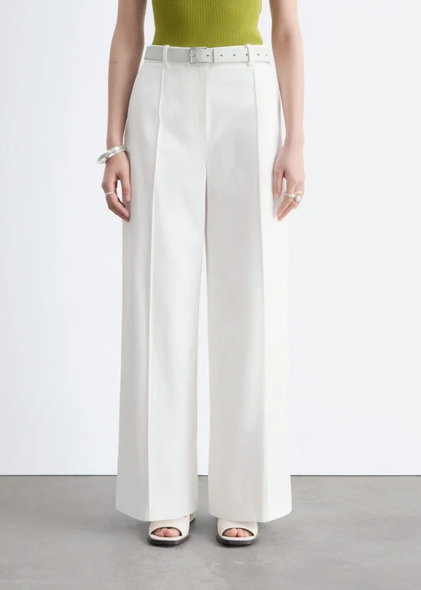 Baumwollhose mit Pressfalte Baumwollhose mit Pressfalte